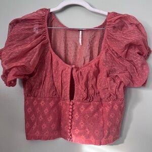 Free People Pink Blouse